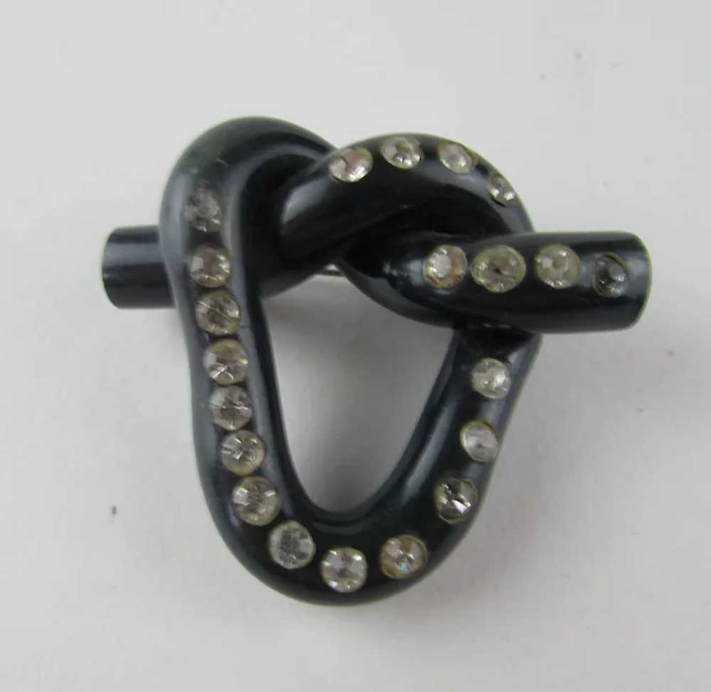 Mid Century Modern Lucite Bow Pin - image 10