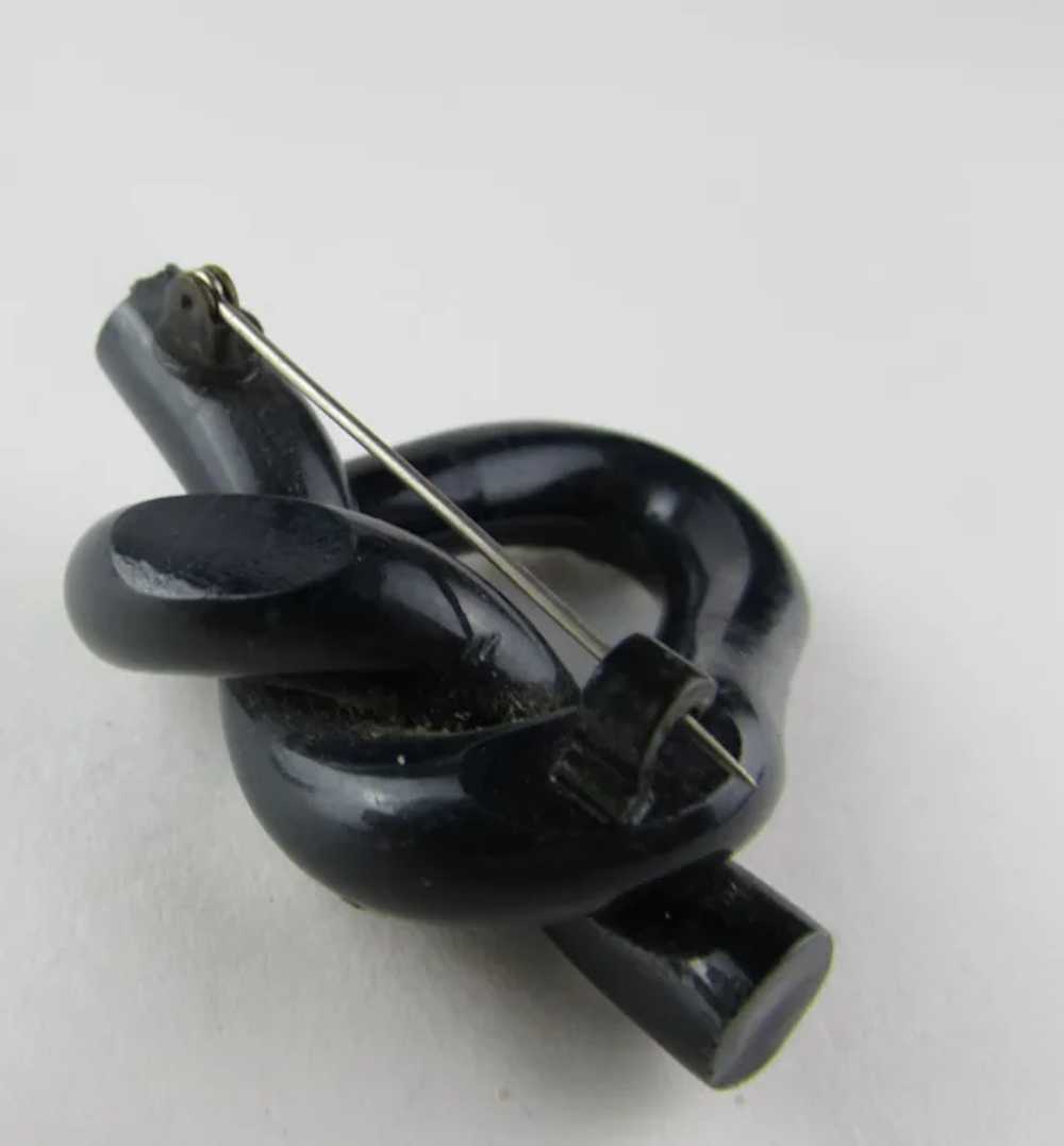 Mid Century Modern Lucite Bow Pin - image 4