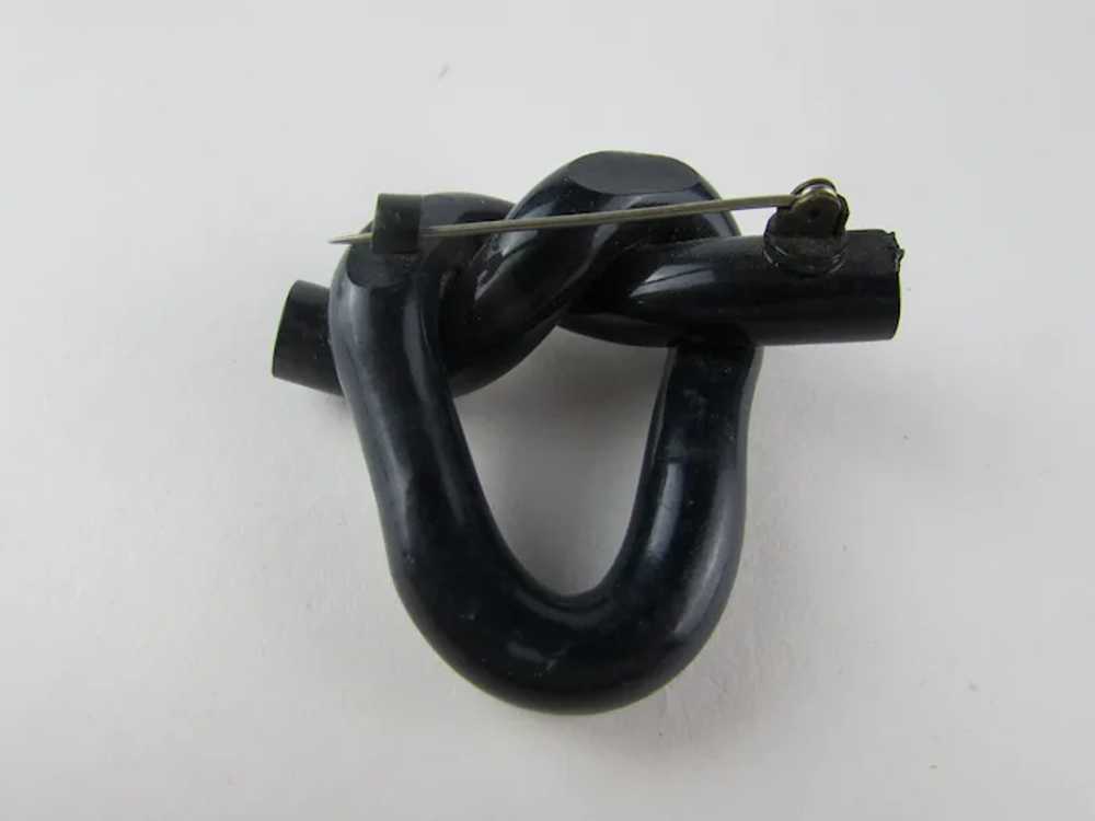 Mid Century Modern Lucite Bow Pin - image 6