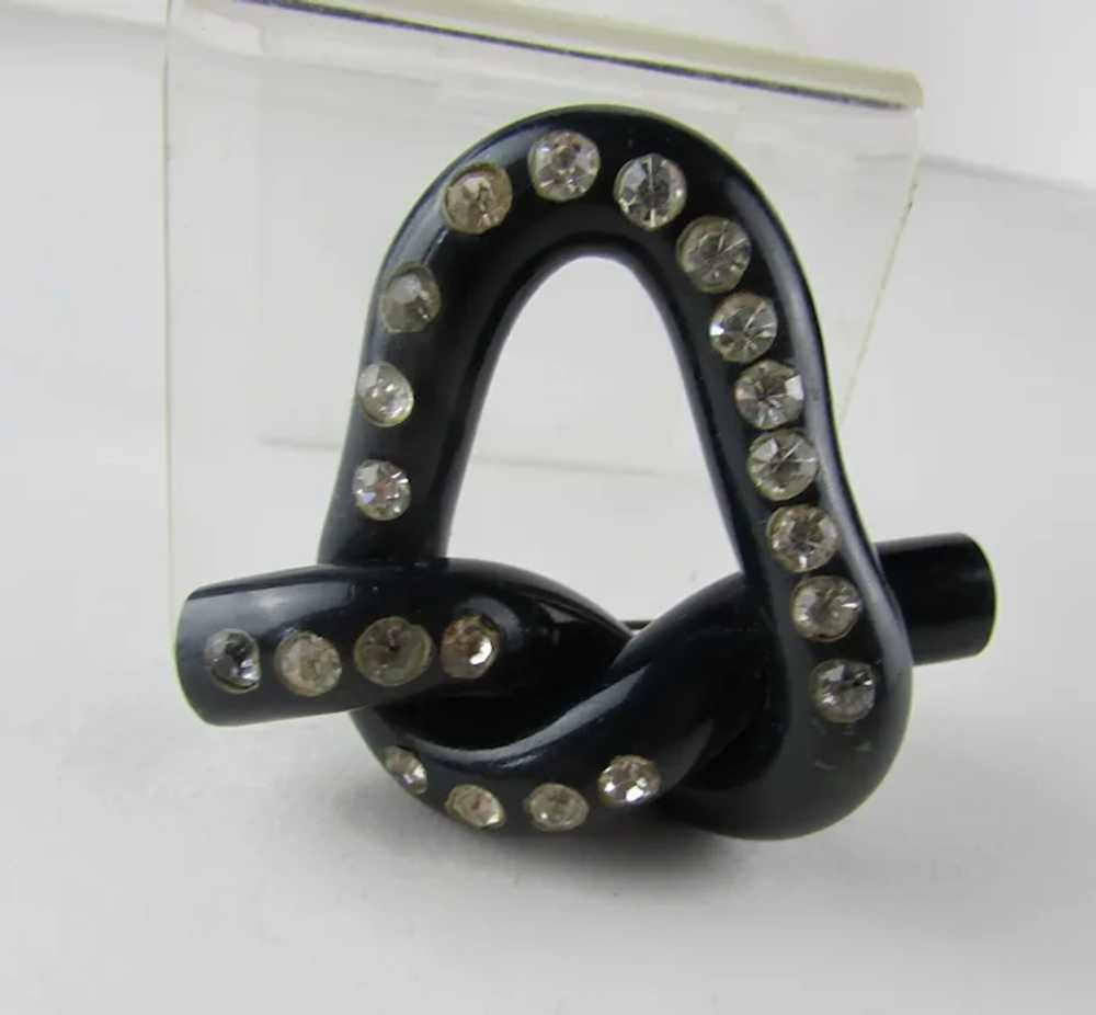 Mid Century Modern Lucite Bow Pin - image 7