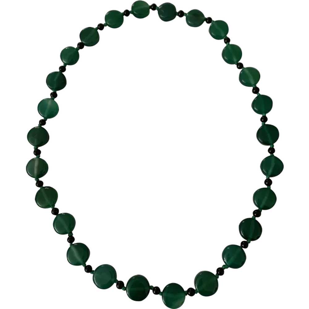 Gorgeous Chrysoprase Necklace - Hand Knotted - image 1