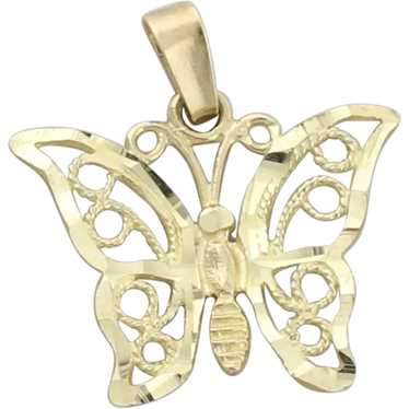 Pendant Only 14k Yellow Gold Butterfly Pendant