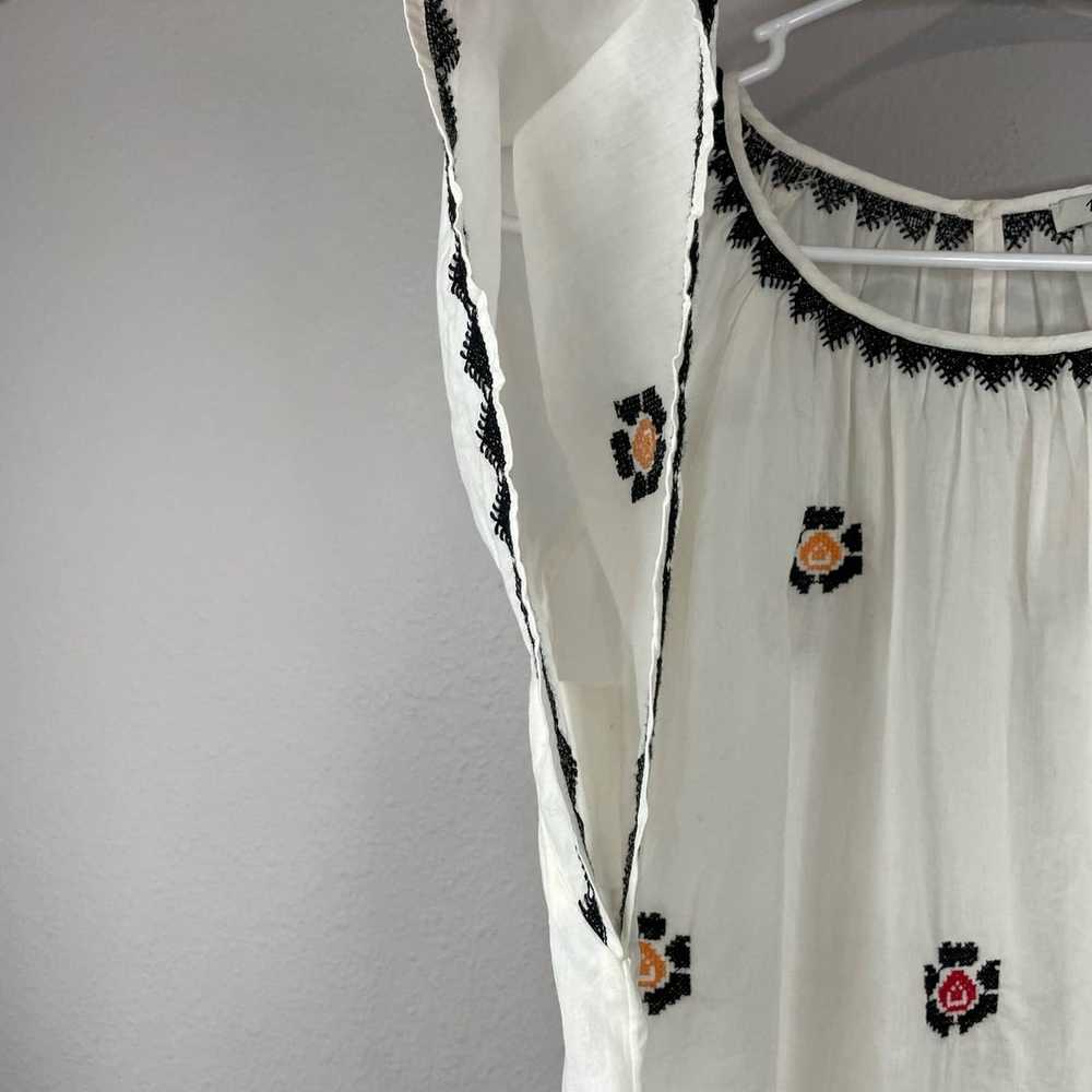 Madewell Madewell white Embroidered Flutter-Sleev… - image 4