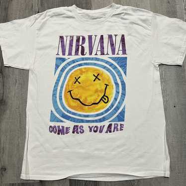 Band Tees Nirvana Come As You Are Smiley Face Gru… - image 1