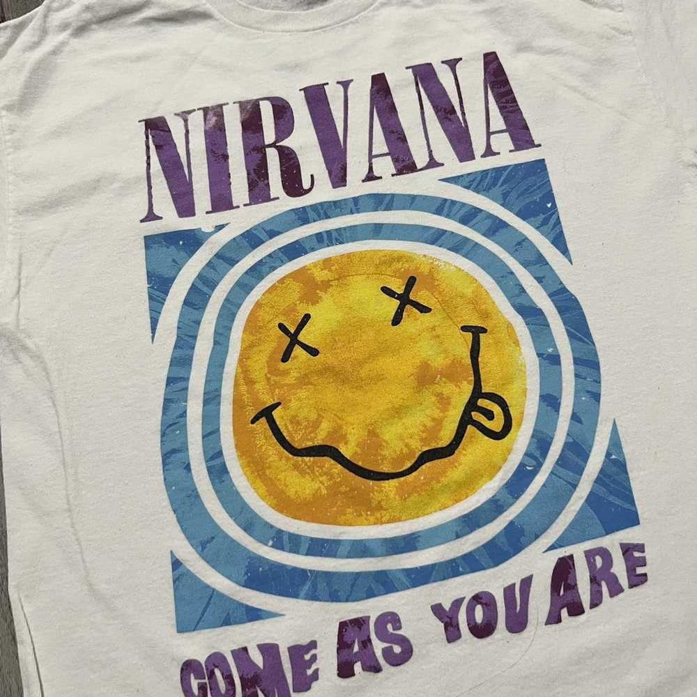 Band Tees Nirvana Come As You Are Smiley Face Gru… - image 2
