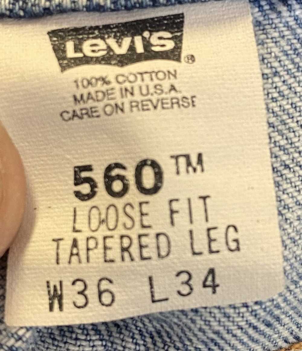 Vintage VTG 90s Levi’s 560 Loose Fit Tapered Leg … - image 6