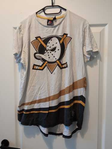 CustomCat Anaheim Mighty Ducks 1990's Vintage NHL Crewneck Sweatshirt Sport Grey / 4XL