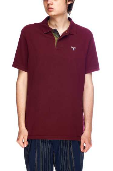 Barbour BARBOUR Polo Shirt Bordeaux Red Pique Cott