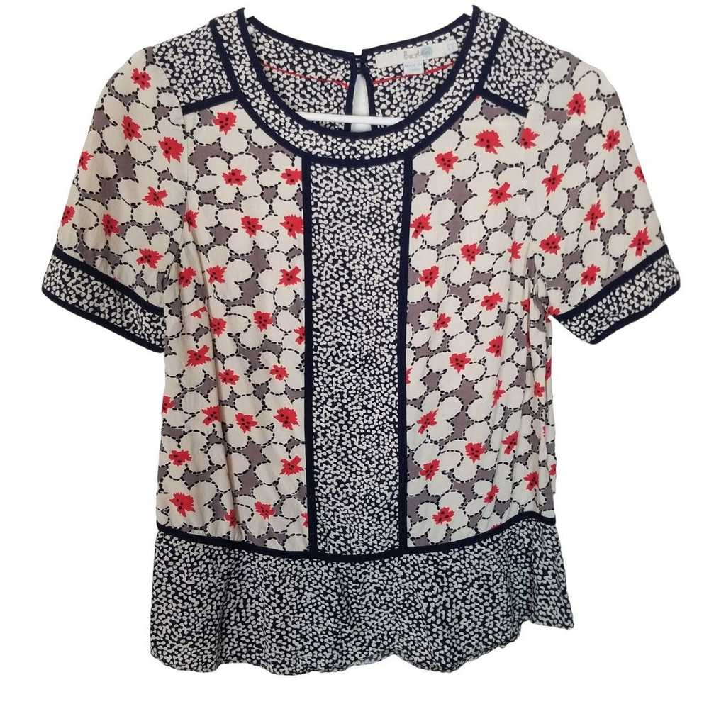 Boden Boden 4 Floral Hotchpotch Short Sleeves Ali… - image 1