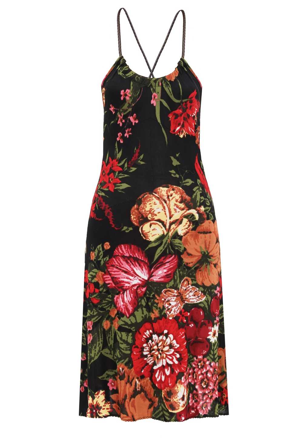 Gf Ferre Vintage GF Ferre Dress Floral Print Jers… - image 1