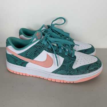 Nike Dunk Low Snakeskin Washed Teal Bleached Coral - image 1
