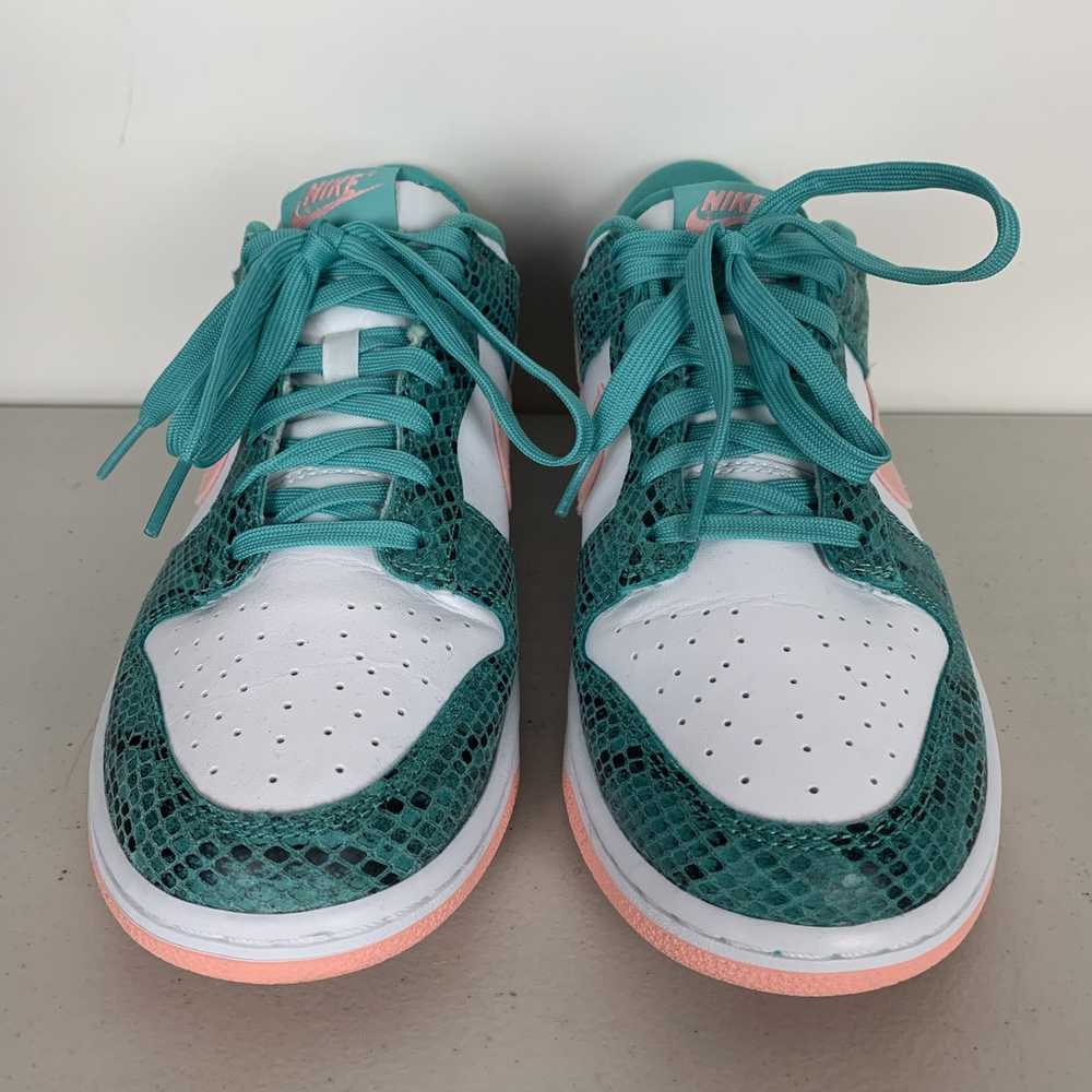 Nike Dunk Low Snakeskin Washed Teal Bleached Coral - image 2