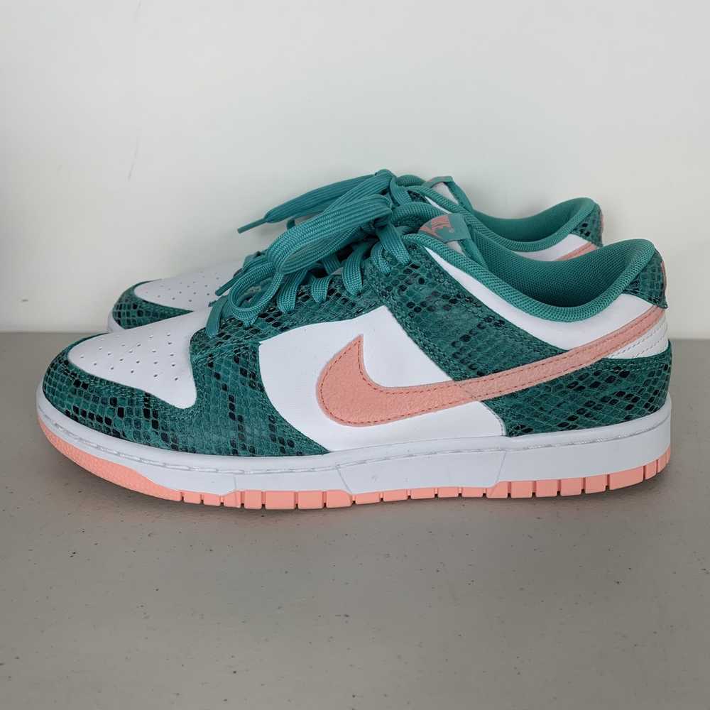 Nike Dunk Low Snakeskin Washed Teal Bleached Coral - image 3