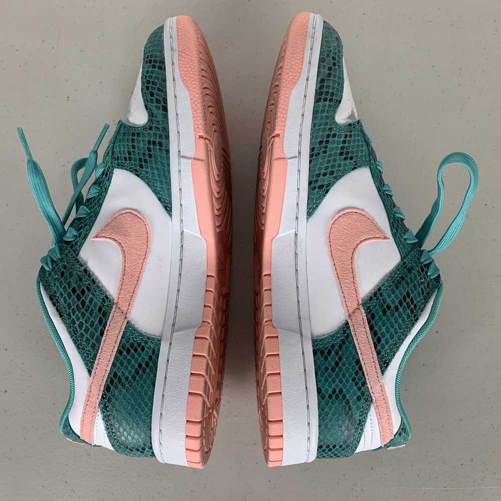 Nike Dunk Low Snakeskin Washed Teal Bleached Coral - image 5