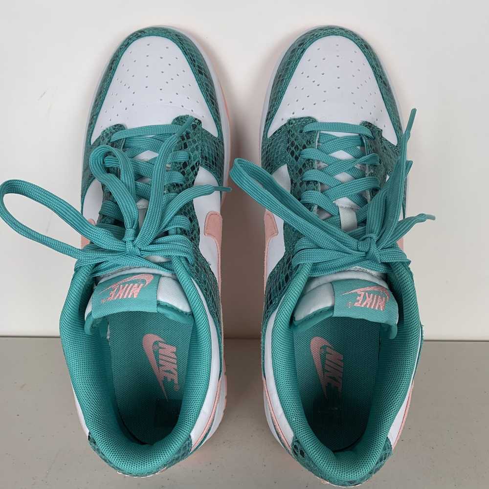 Nike Dunk Low Snakeskin Washed Teal Bleached Coral - image 6