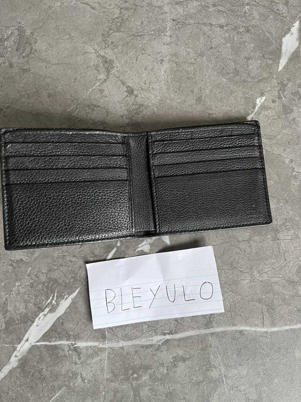 Gucci Vintage Print Bifold Wallet Black Leather - image 2
