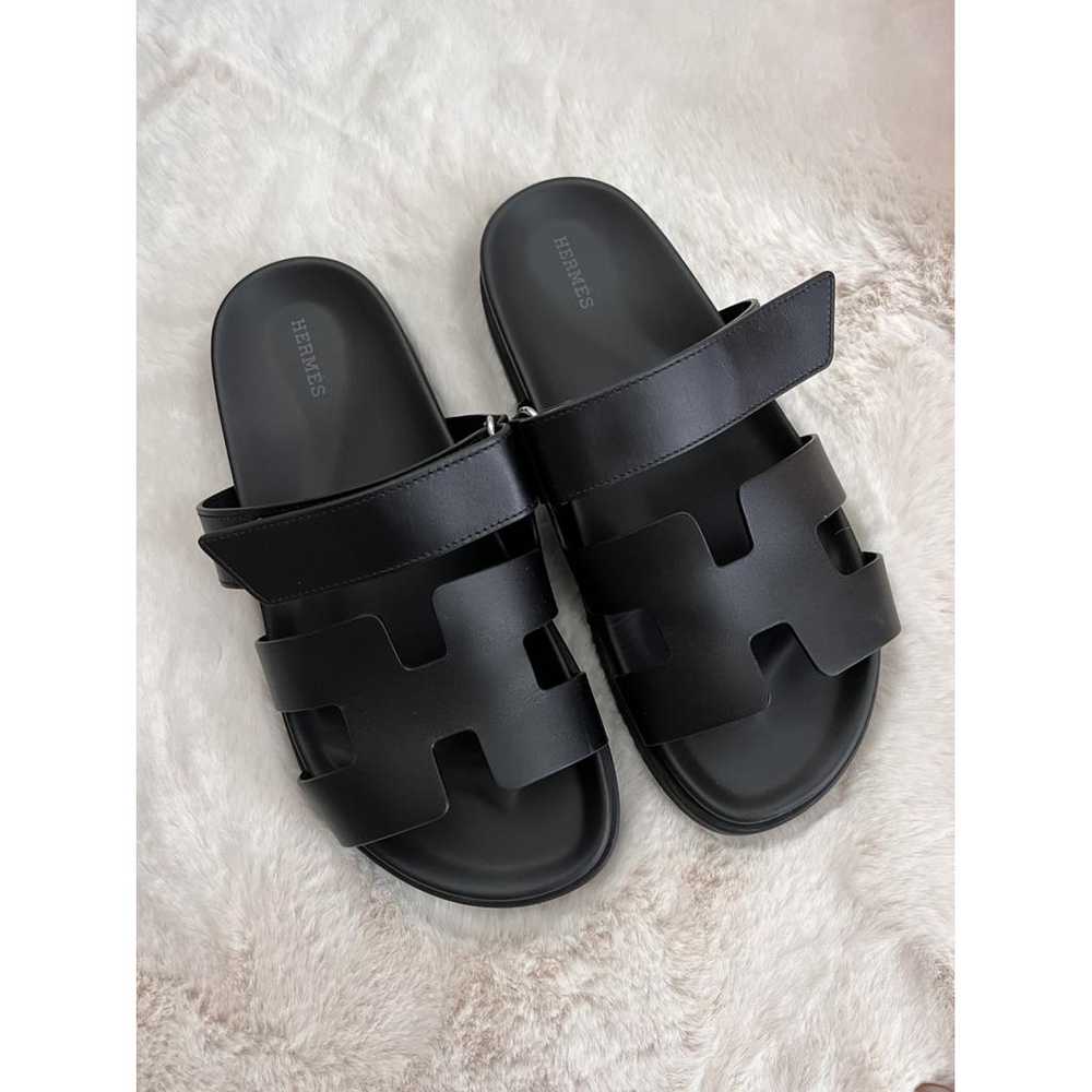 Hermès Chypre leather sandal - image 2