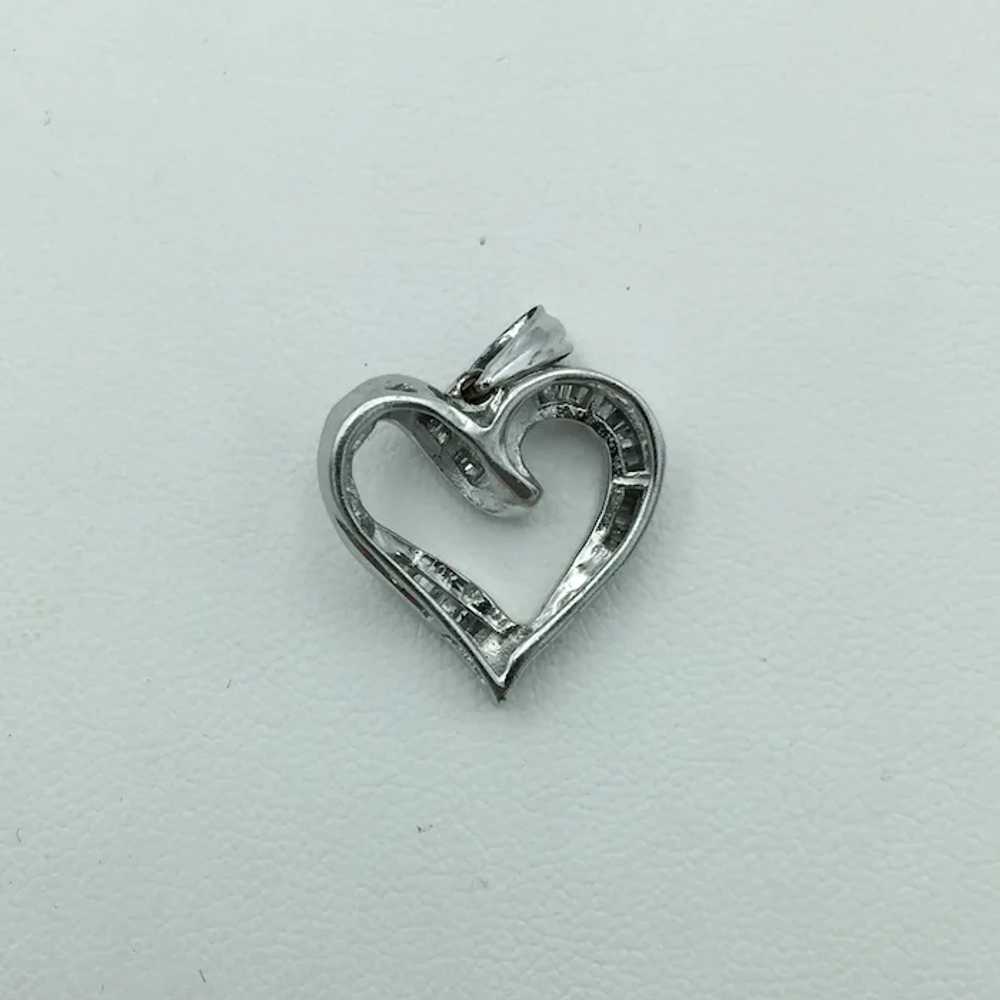 10K .25ctw Diamond Heart Pendant - image 2