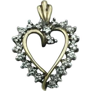 10K .01ctw Diamond Heart Pendant