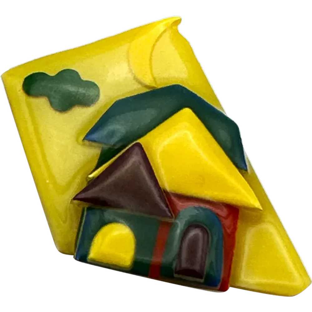 LUCINDA HOUSE PINS signed Fall Colors Yellow, Bro… - image 1