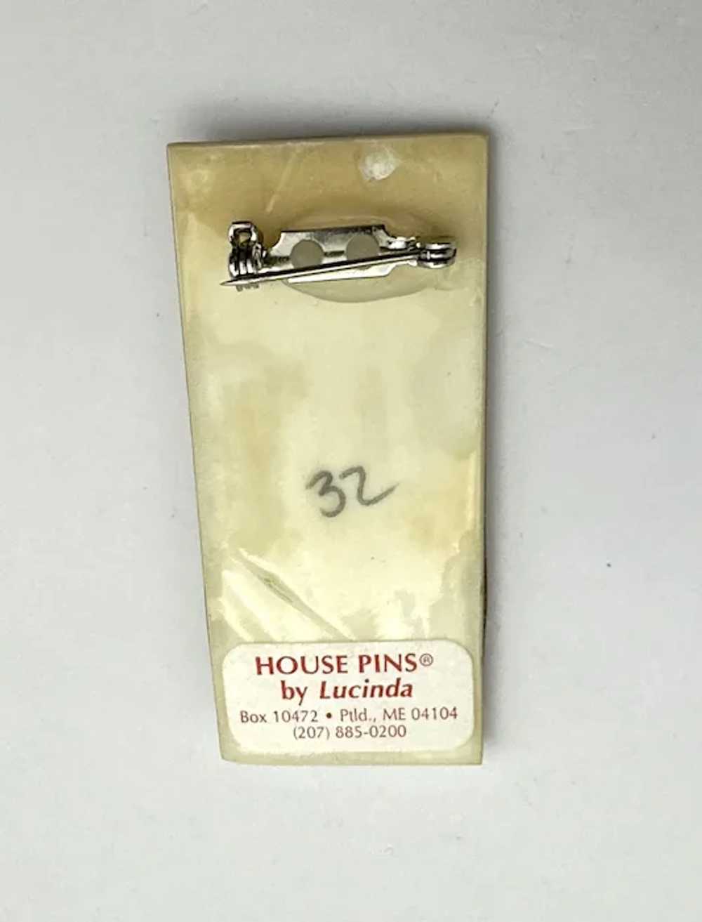LUCINDA HOUSE PINS signed Fall Colors House with … - image 6