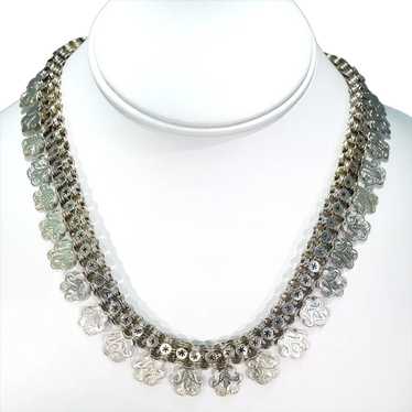 Antique Victorian Sterling Silver Collar Necklace 
