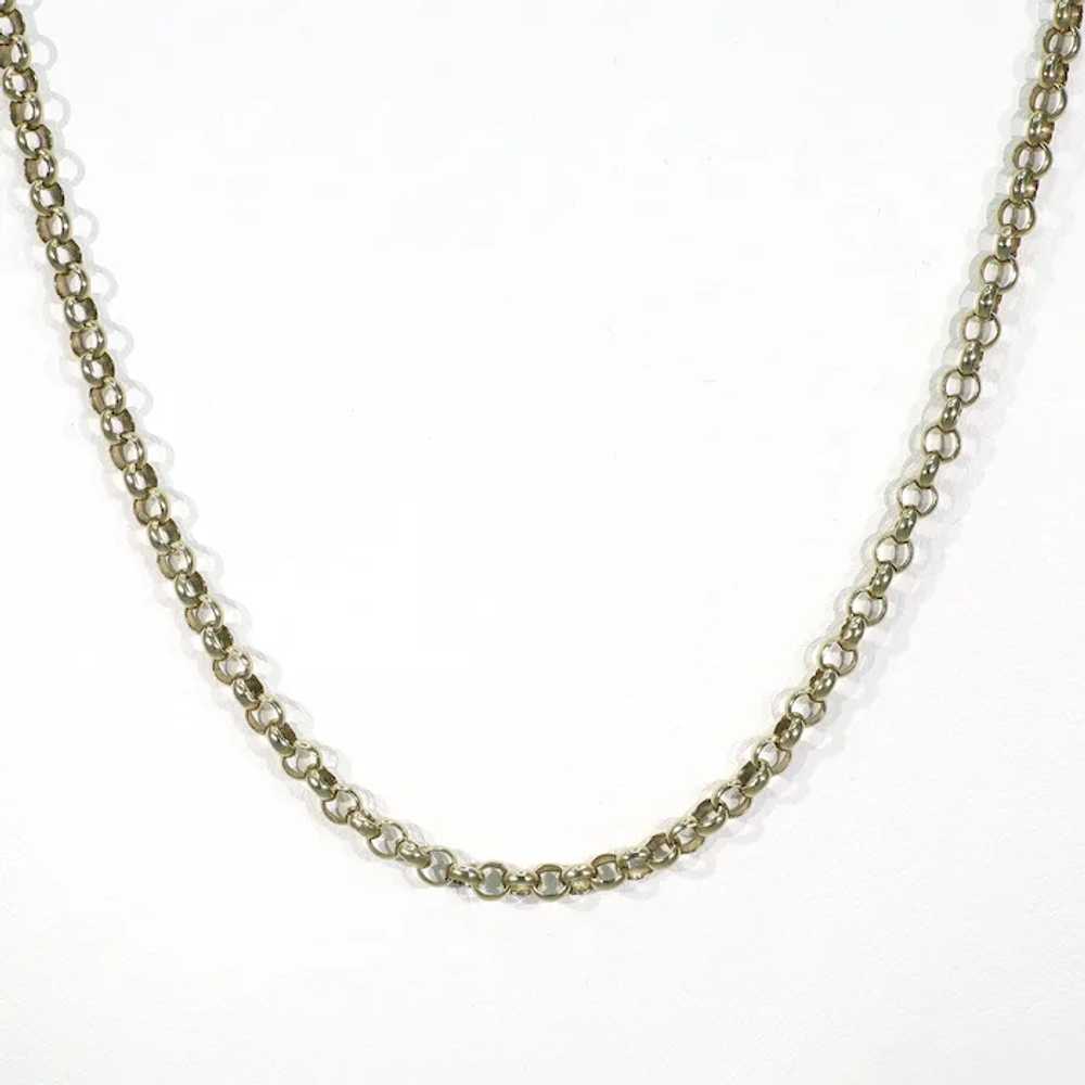 Antique Edwardian 9k Gold 23 inch long Chain Neck… - image 10