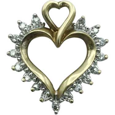 10K .17ctw Diamond Heart Pendant