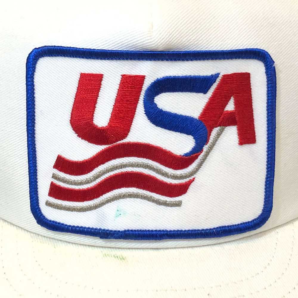 Vintage USA Olympic Hockey Twill Snapback Hat - image 2