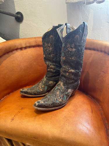 Corral Cowboy Boots with Beautiful Inlay - Women's
