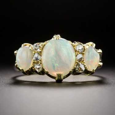Victorian Opal and Diamond Carved Ring