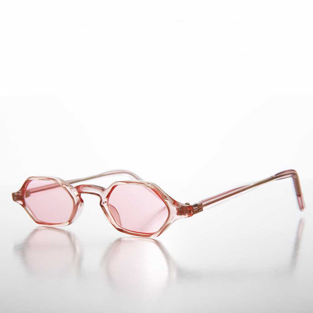 Tiny Hexagon Vintage Sunglasses - Tesh - image 1