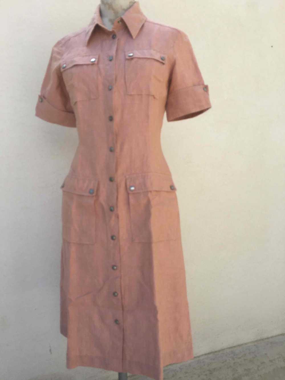 Linen shirt dress - Georges Rech Sport linen shir… - image 3