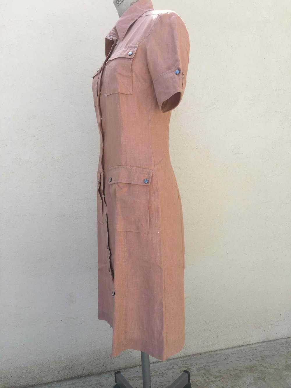 Linen shirt dress - Georges Rech Sport linen shir… - image 4