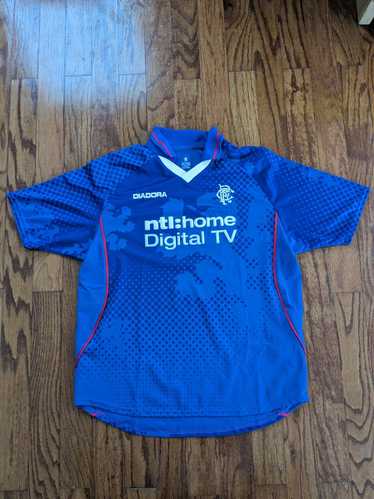 2002/03 Glasgow Rangers Home Football Shirt / Diadora Soccer Jersey