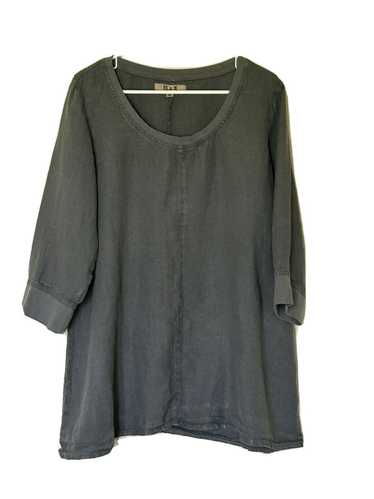 FLAX 100% Linen Women's 3/4 Sleeve Shirt in a Large (14-18) 
