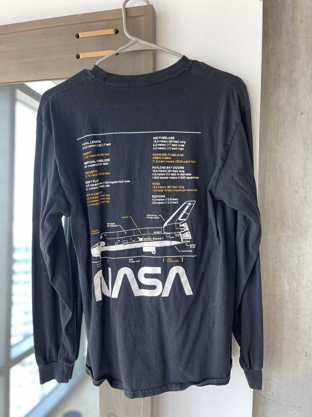 Streetwear NASA Long Sleeve Black T-Shirt - image 2