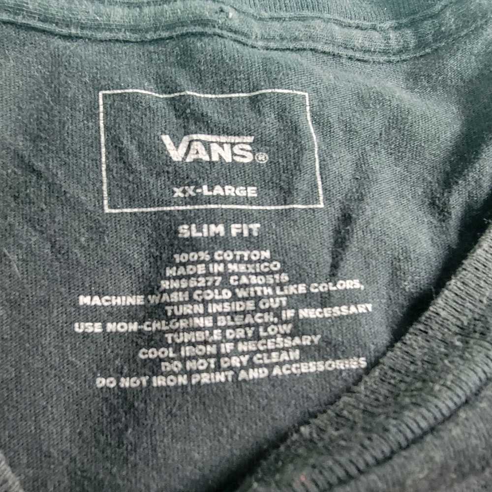 Vans Vans Mens XL Black Short Sleeve T Shirt Slim… - image 4