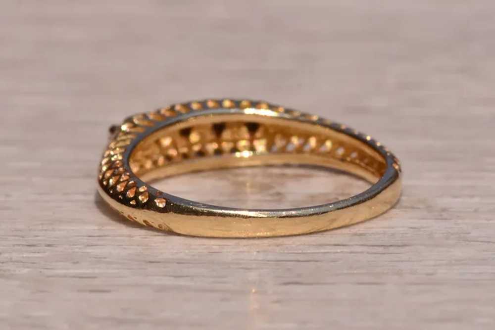 Yellow Gold Filigree Ring with Natural Diamonds - image 3