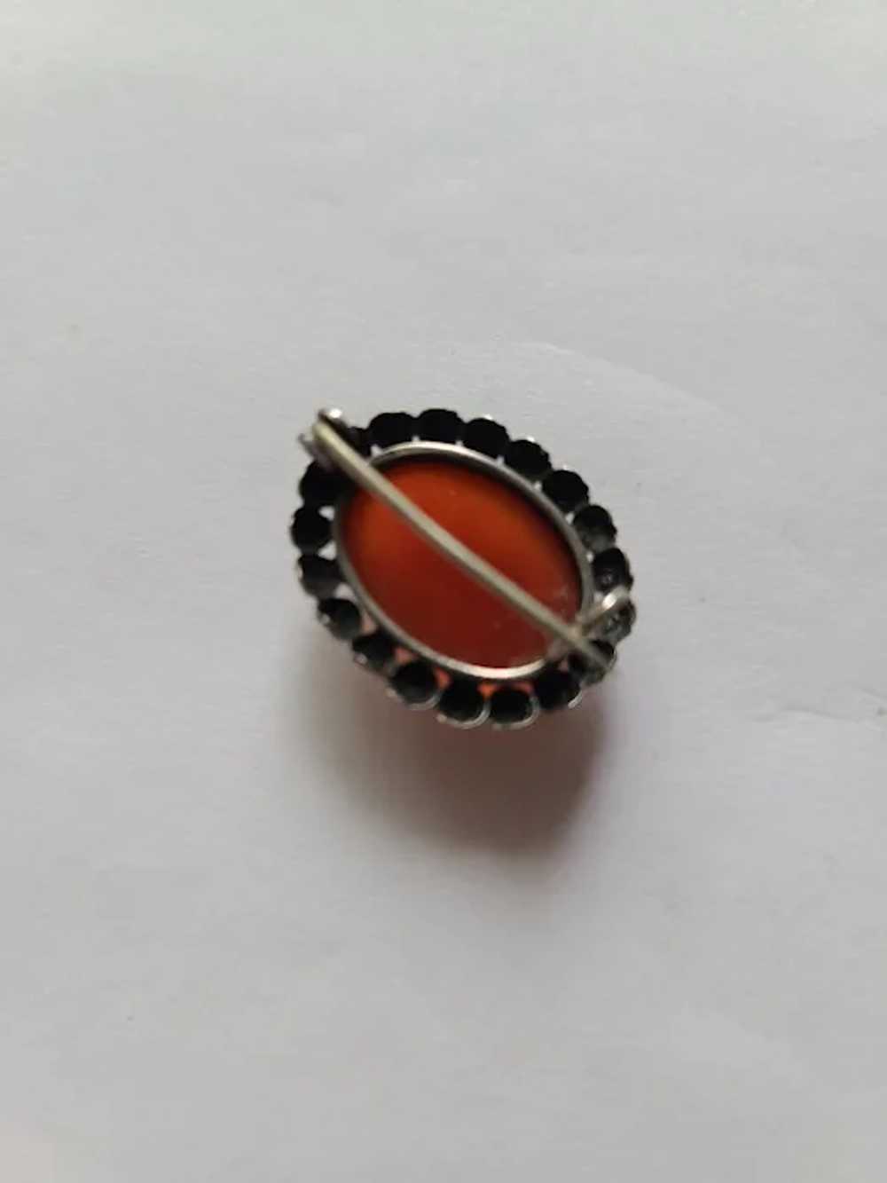 Vintage Navajo Zuni CARNELIAN Sterling Silver Bro… - image 3