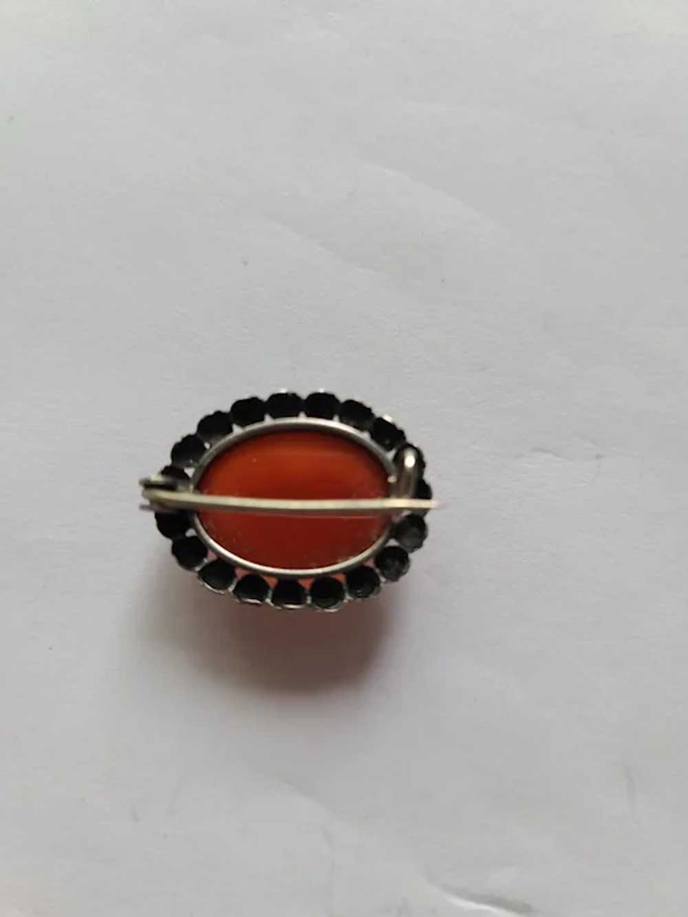 Vintage Navajo Zuni CARNELIAN Sterling Silver Bro… - image 4