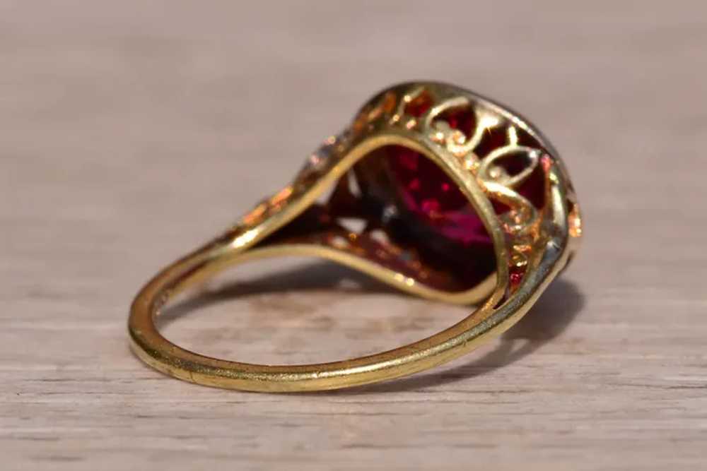 East to West Antique Filigree Ring - image 3