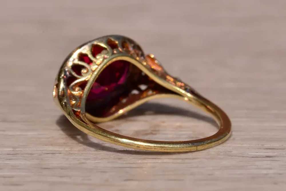 East to West Antique Filigree Ring - image 4