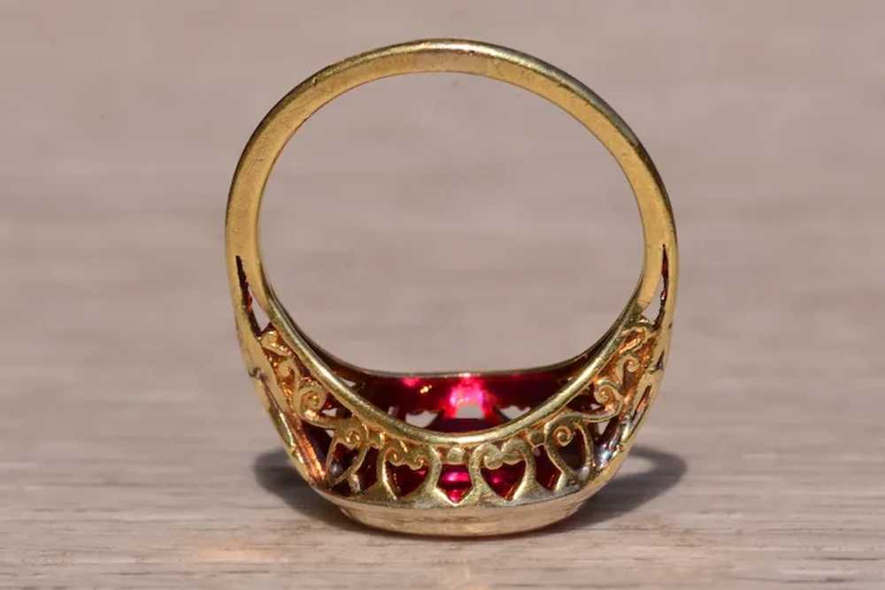 East to West Antique Filigree Ring - image 7