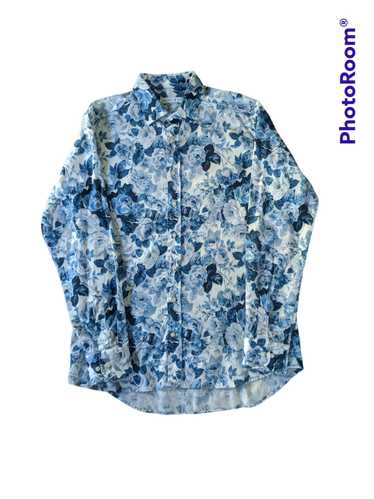 Etro Etro large Slim Blue Floral Shirt