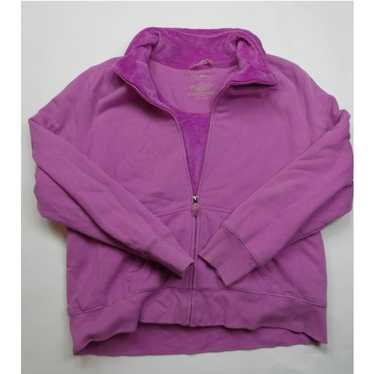 LL Bean Ultrasoft Sweatshirt Jacket Womens XL Plum Full Zip Mock