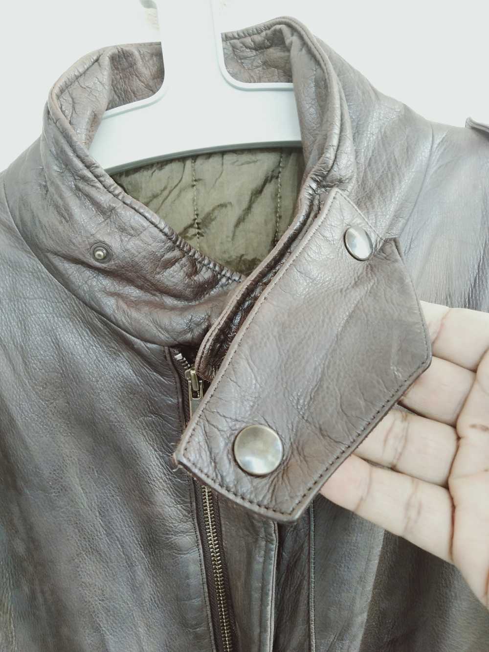 Japanese Brand × Leather Jacket Vintage Bassett W… - image 12