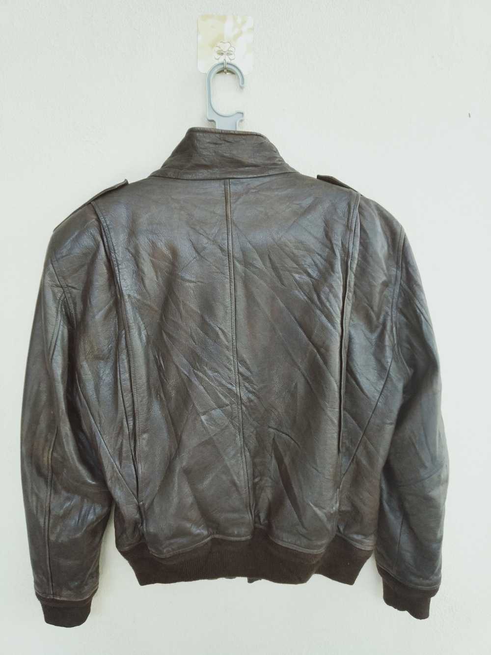 Japanese Brand × Leather Jacket Vintage Bassett W… - image 6