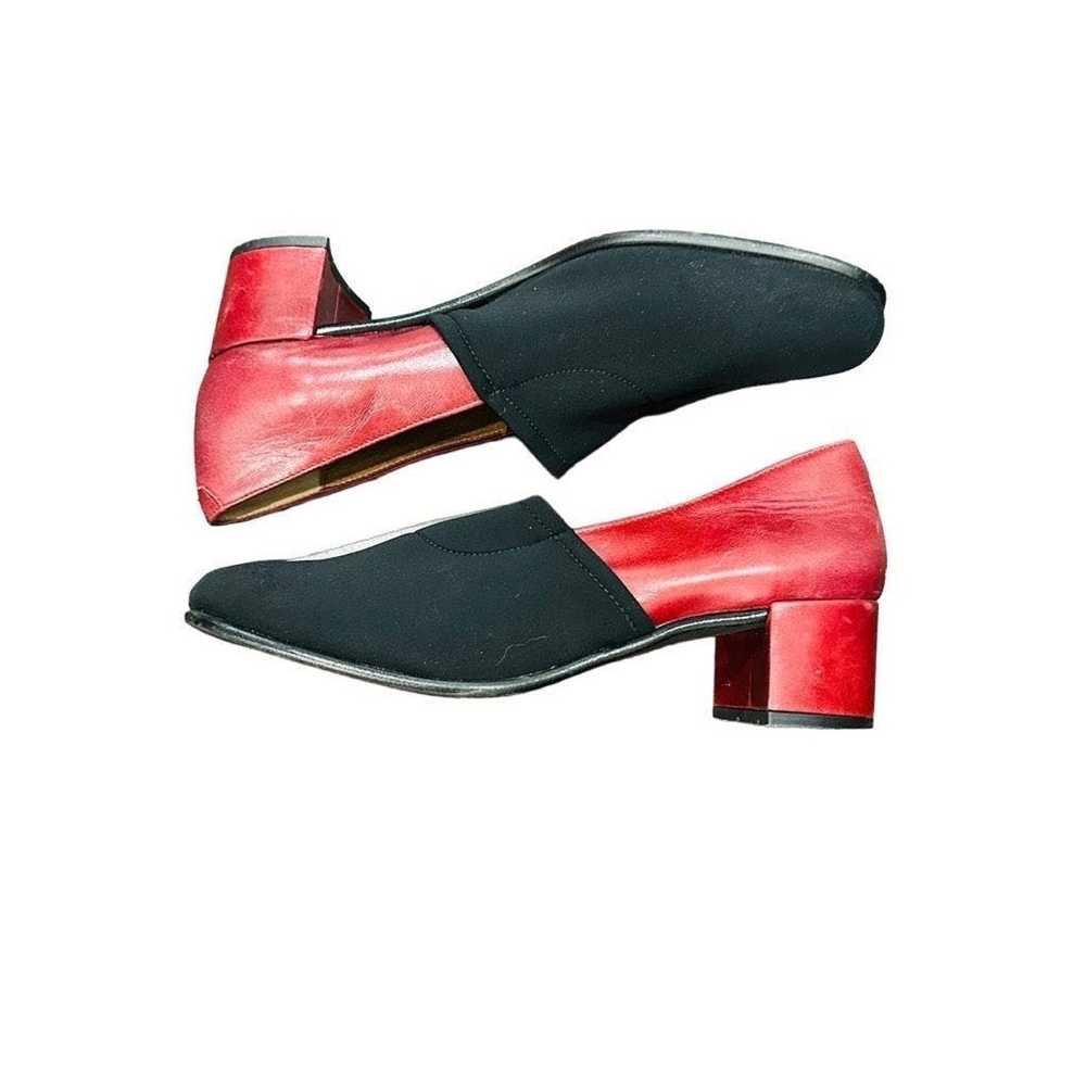 Other ABOUT ARIANNE Red Black Leather Block Heel … - image 1