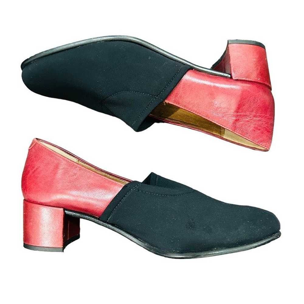 Other ABOUT ARIANNE Red Black Leather Block Heel … - image 2